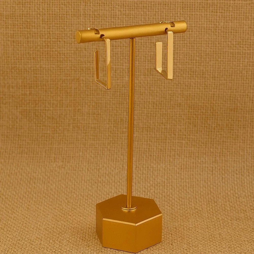 Elegant 18K Goldfilled Geometric Hoops - Picture 4 of 4